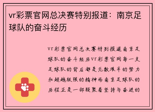 vr彩票官网总决赛特别报道：南京足球队的奋斗经历